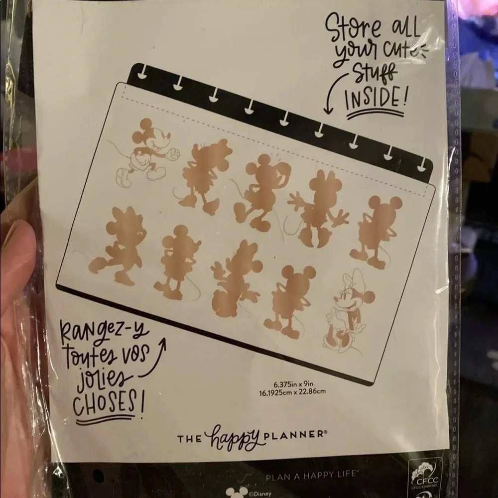 NIP THE HAPPY PLANNER DISNEY MICKEY MOUSE MINNIE MOUSE PEN CASE POUCH FOLDER